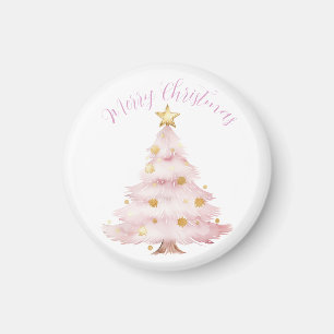 Rosa Weihnachtsbaum Magnet