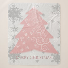 Rosa Weihnachtsbaum Sherpa Blanket Sherpadecke