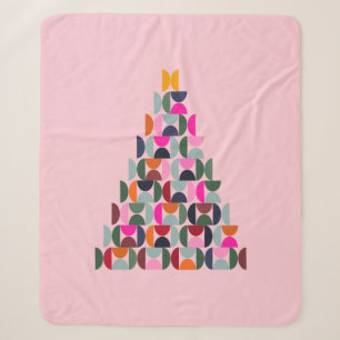 Rosa Weihnachtsbaum Sherpadecke