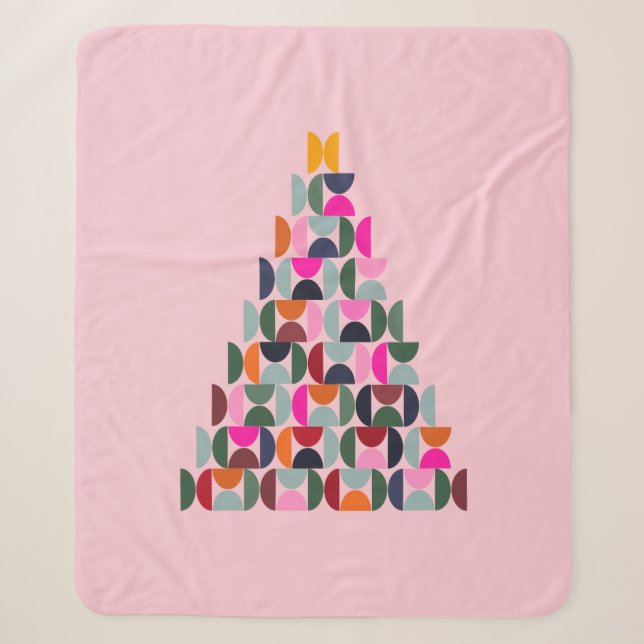 Rosa Weihnachtsbaum Sherpadecke (Vorderseite)