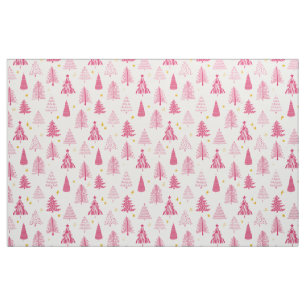 Rosa Weihnachtsbaum Stoff