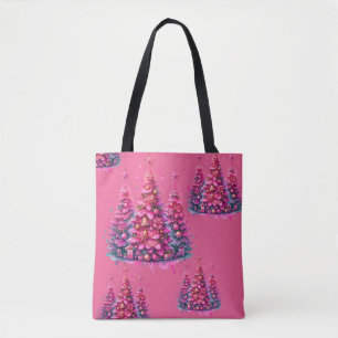 Rosa Weihnachtsbaum Trendige Vornehme Ästhetik Tasche