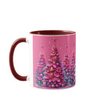 Rosa Weihnachtsbaum Trendige Vornehme Ästhetik