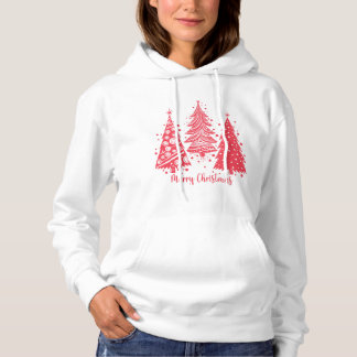 Rosa Weihnachtsbäume Hoodie