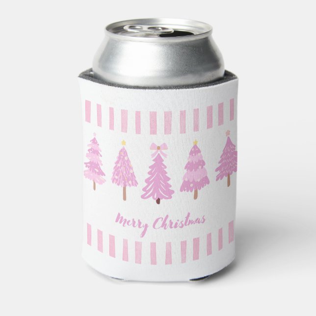 Rosa Weihnachtsbäume können kühlen Dosenkühler (Kanne Rückseite)
