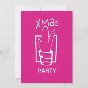 Rosa Weihnachtsfeier Einladung