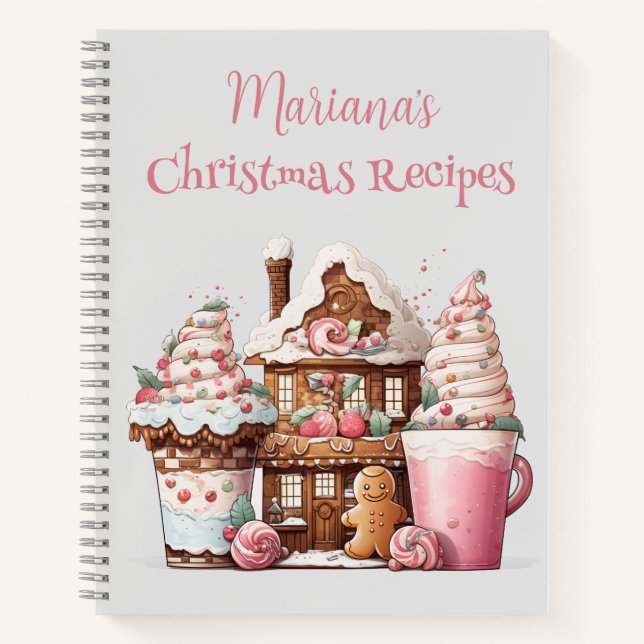 Rosa Weihnachtsgebäck Rezept Buch (Vorderseite)