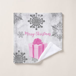 Rosa Weihnachtsgeschenk Holiday Handtuch Set