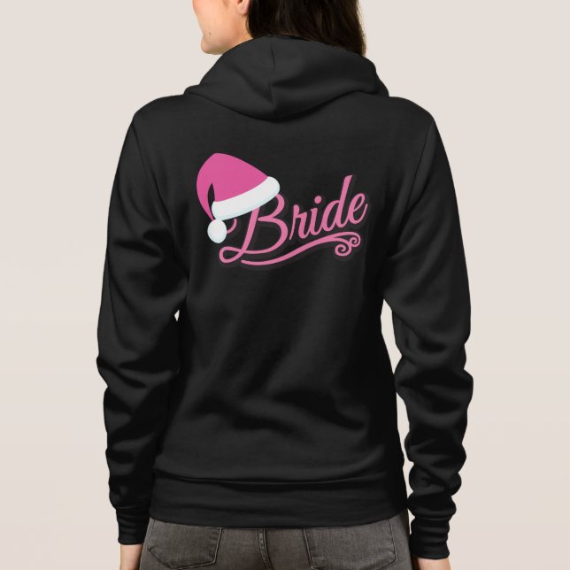 Rosa Weihnachtsmannmütze Brie Sweat Shirt schwarz (Rückseite)