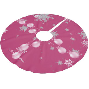 Rosa Weihnachtsschmuck Baumrock Polyester Weihnachtsbaumdecke