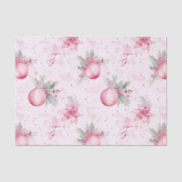 Rosa Weihnachtsschmuck Floral Seidenpapier