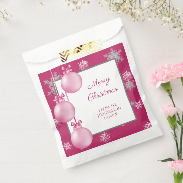 Rosa Weihnachtsschmuck Fvor Tasche Geschenktütchen (Versiegelt)
