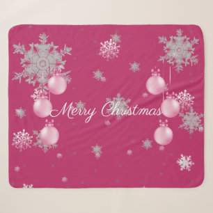 Rosa Weihnachtsschmuck Sherpa Blanket Sherpadecke