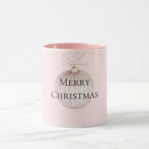 Rosa Weihnachtsschmuck Tasse