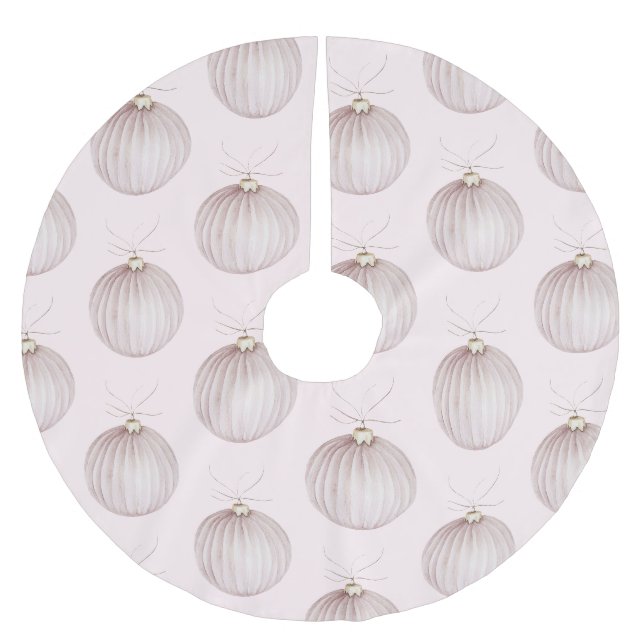 Rosa Weihnachtsschmuck Tasse Polyester Weihnachtsbaumdecke (Vorderseite)
