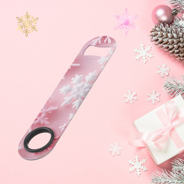 Rosa Weihnachtsschneeflocke Speed Flaschenöffner (Von Creator hochgeladen)