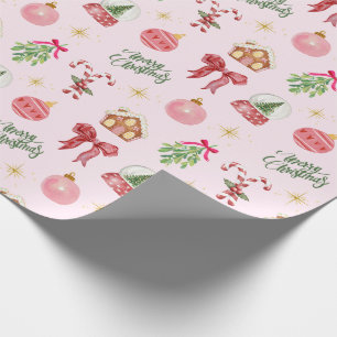 Rosa Weihnachtswrapper Geschenkpapier