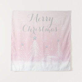 Rosa Weihnachtswunder Wandteppich