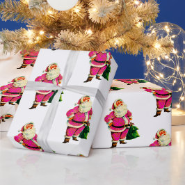 Rosa Weihnachtszeit zu Weihnachten Geschenkpapier