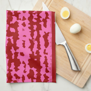 Rosa Weinrot Unregelmäßiges abstraktes Design Geschirrtuch