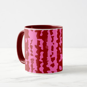 Rosa Weinrot Unregelmäßiges abstraktes Design Tasse