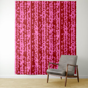 Rosa Weinrot Unregelmäßiges abstraktes Design  Wandteppich