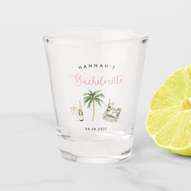 Rosa Weinroute Mendrisiotto Schnapsglas (Vorderseite)