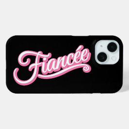 Rosa/weiß auf schwarz Case-Mate iPhone hülle