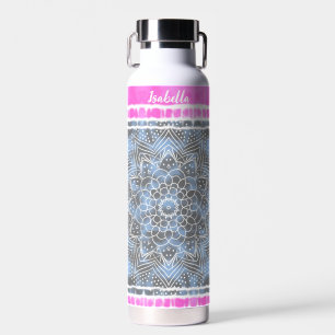 Rosa Weiß & Blau Gefärbte Krawatte Drehung Sway in Trinkflasche
