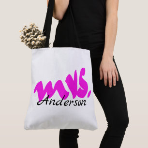 Rosa Weiß Frau Gifts Gastgeschenk Monogramme Nied Tasche