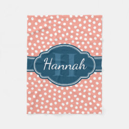 Rosa, weiß gepunktetes Muster, Monografie Fleecedecke