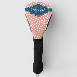 Rosa, weiß gepunktetes Muster, Monografie Golf Headcover