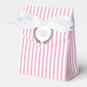 Rosa-weiß gestreiftes Hochzeitsmotiv Geschenkschachtel