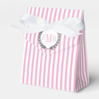 Rosa-weiß gestreiftes Hochzeitsmotiv Geschenkschachtel