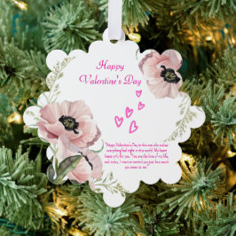 Rosa Weiß Grün Elegant Ornament Karte