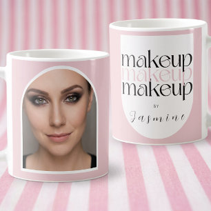 Rosa Weiß Makeup-Artist Süß Foto Kaffeetasse