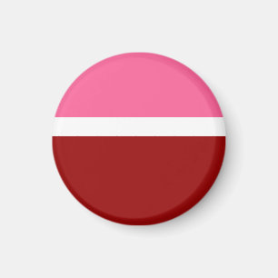 Rosa Weiß Marun Rot Farbbblock Magnet