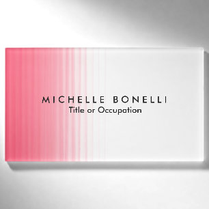 Rosa Weiß Minimalistisch Weiblich Modern Einfach Namenschild
