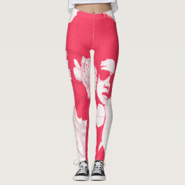 Rosa, weiß und Graffiti afro Leggings