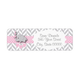 Rosa, Weiß und Grau Elephant Babydusche