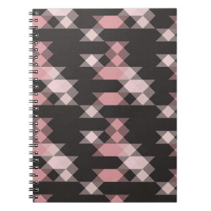 rosa weiß und grau geometrisch notizblock
