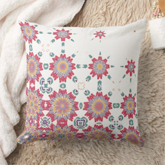 Rosa, weiß und Lila Aquarellfarben Blumendesign Kissen