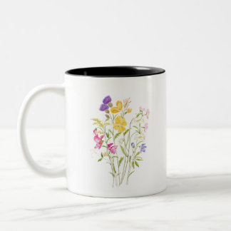 Rosa, weiß und lila Wildblume 2020 Zweifarbige Tasse