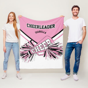 Rosa, Weiß und Schwarz - Für einen Chefleader 📣 Fleecedecke