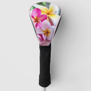 Rosa-weiße Blume mit hawaiianischer Orchidee Golf Headcover