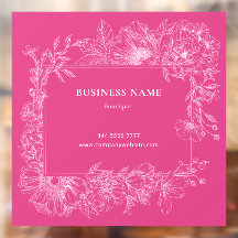 Rosa Weiße Blumenrahmen Boutique Salon Business
