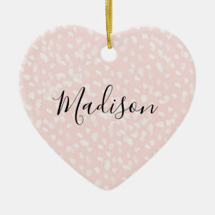 Rosa weiße Flecken Keramikornament