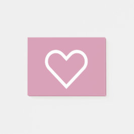 Rosa weiße Herz-Valentinsgruß-Post-Itanmerkungen Post-it Klebezettel