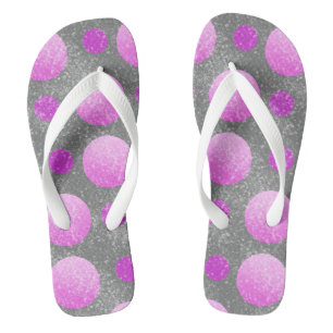 rosa weiße Kreise Flip Flops