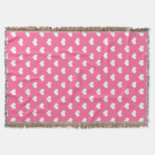 Rosa Weiße Liebevolle Herzen Design  Decke